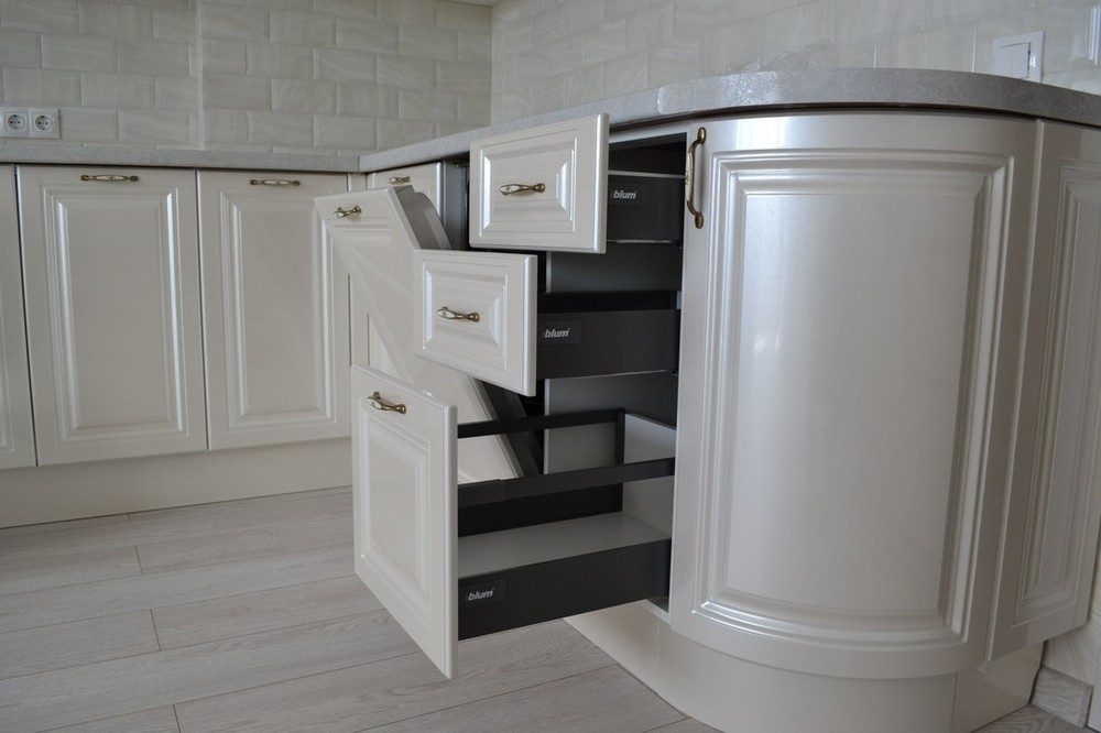Белый кухонный гарнитур-Кухня МДФ в ПВХ «Модель 204»-фото5
