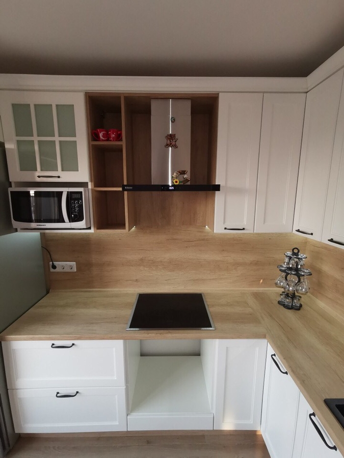 Белый кухонный гарнитур-Кухня МДФ в эмали «Модель 95»-фото2
