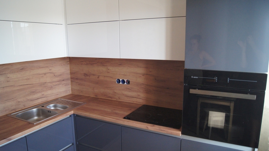 Белый кухонный гарнитур-Кухня МДФ в эмали «Модель 230»-фото4