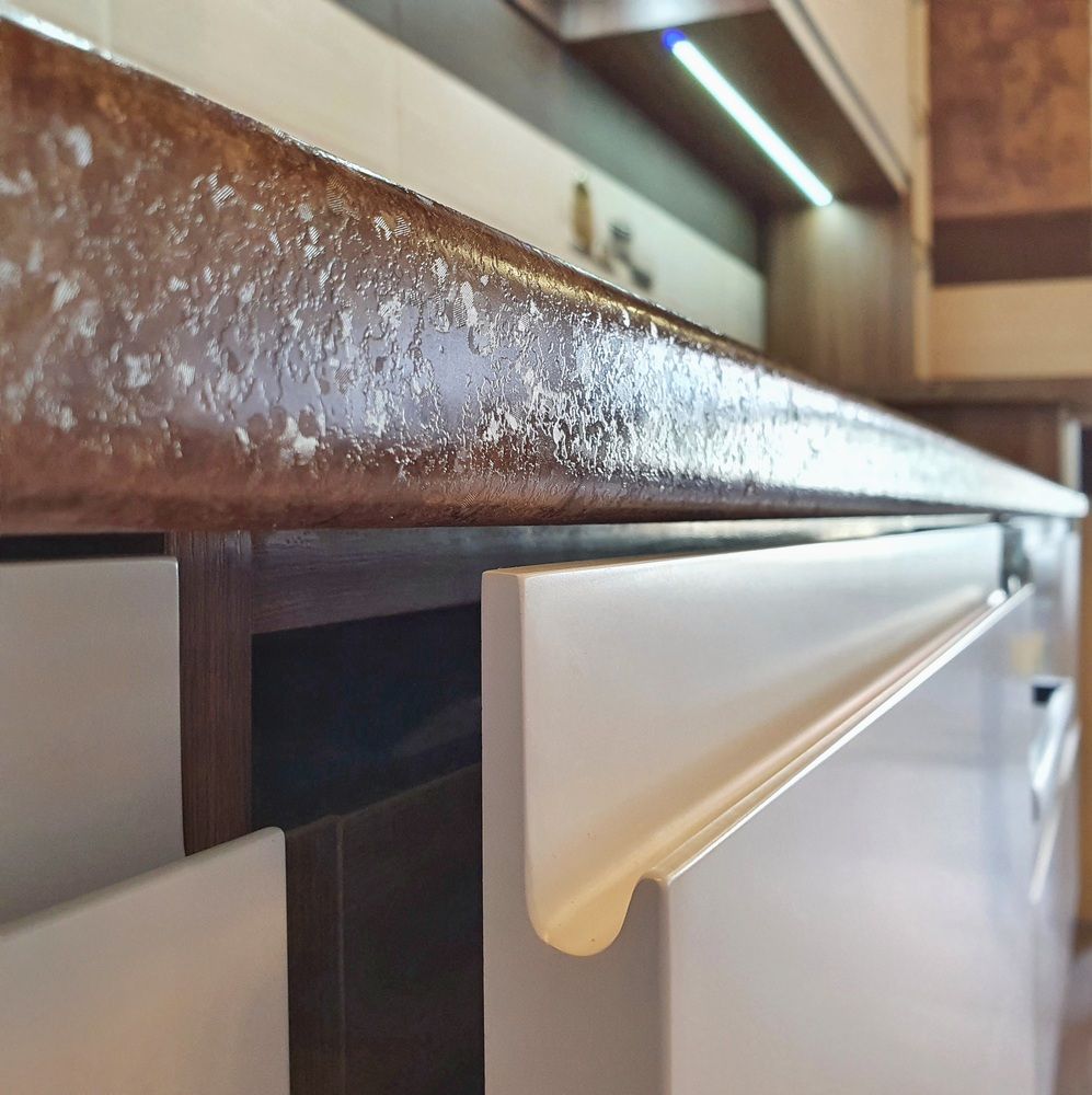 Белый кухонный гарнитур-Кухня МДФ в эмали «Модель 537»-фото9