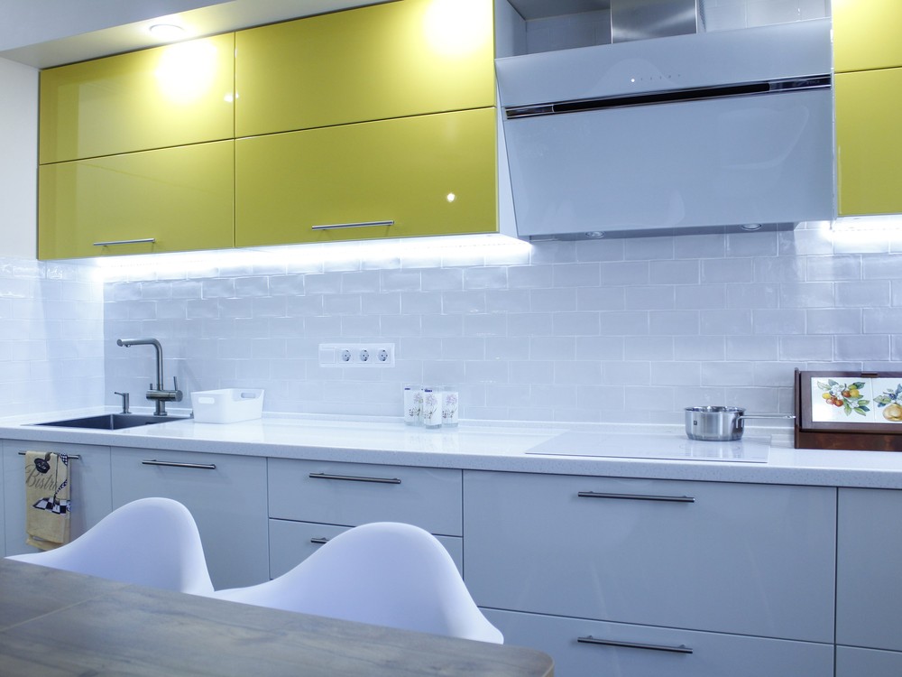 Встроенная кухня-Кухня МДФ в эмали «Модель 200»-фото3