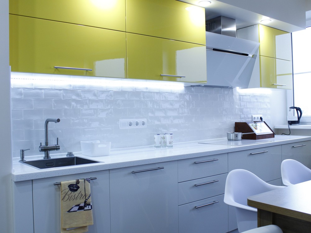 Встроенная кухня-Кухня МДФ в эмали «Модель 200»-фото4
