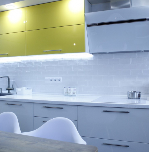 Встроенная кухня-Кухня МДФ в эмали «Модель 200»-фото5