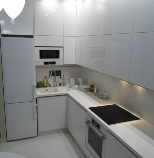 Акриловые кухни-Кухня МДФ в эмали «Модель 203»-фото10