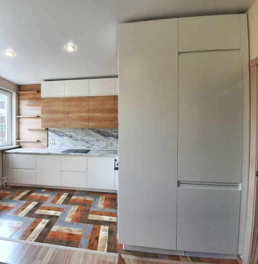Белый кухонный гарнитур-Кухня МДФ в эмали «Модель 526»-фото8