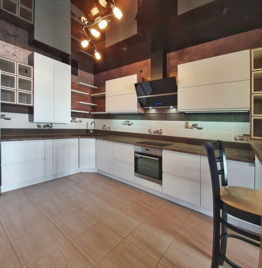 Белый кухонный гарнитур-Кухня МДФ в эмали «Модель 537»-фото10
