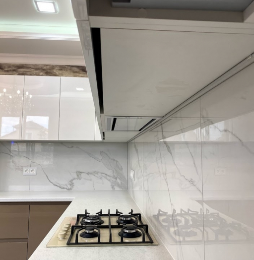 Белый кухонный гарнитур-Кухня МДФ в эмали «Модель 565»-фото7